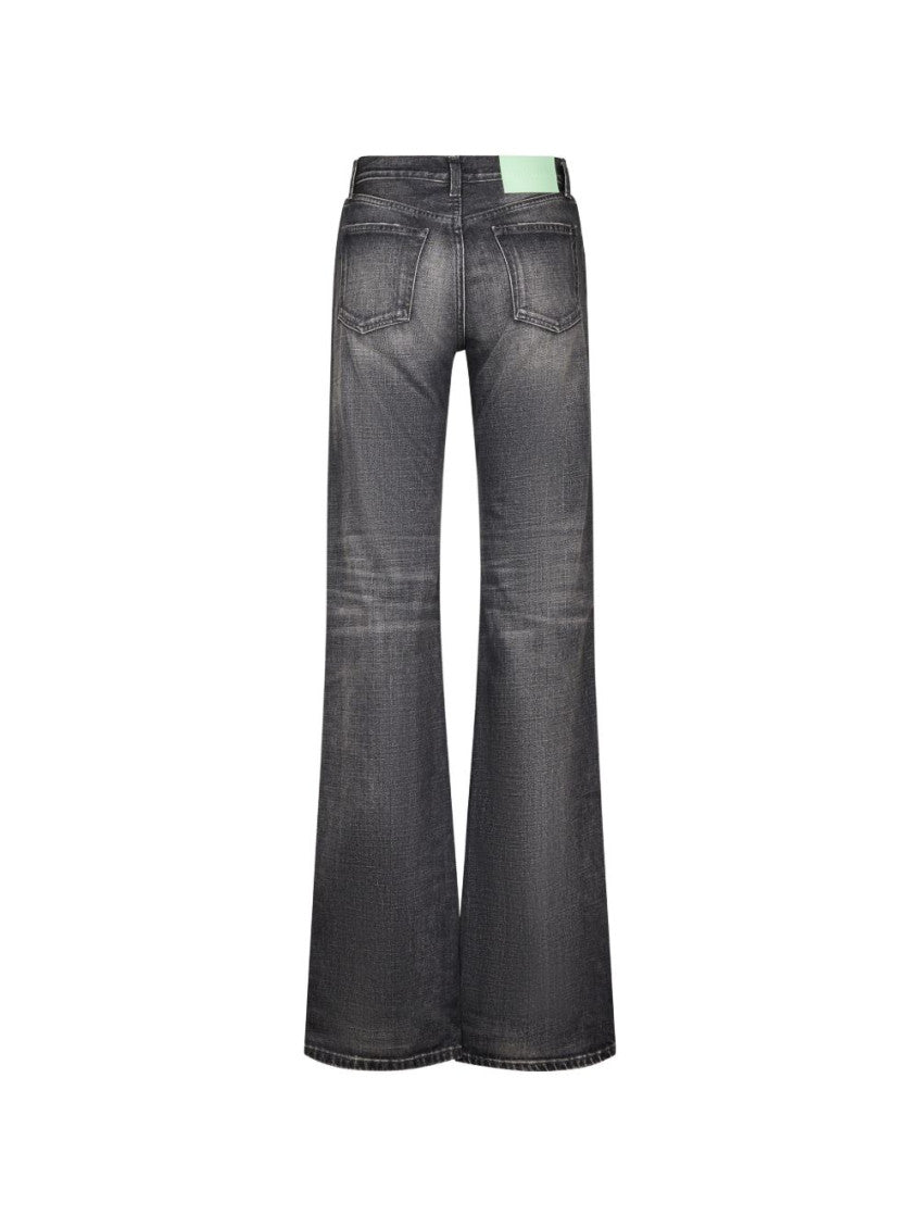 Grey Flared High Rise Jeans 2