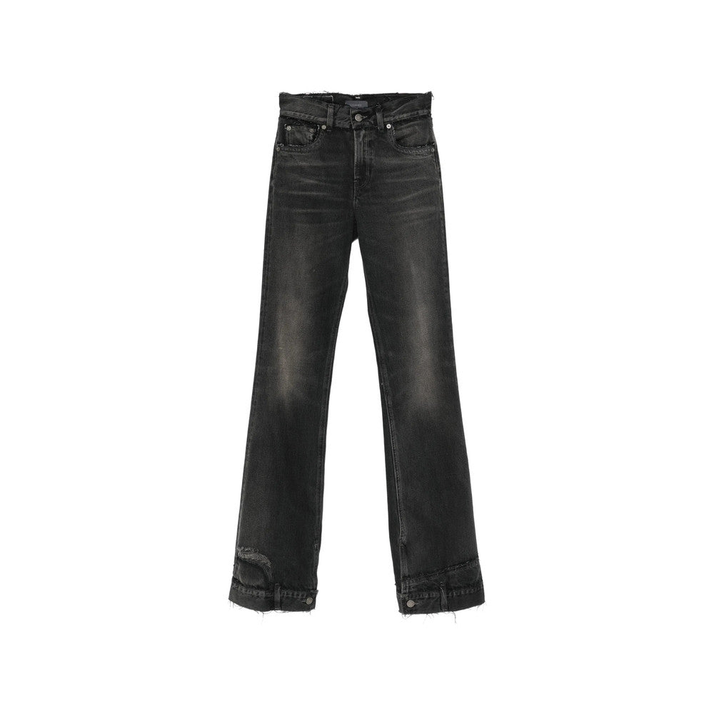 Black Flared High Rise Jeans 1