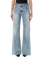 Light Blue Flared High Rise Jeans 1