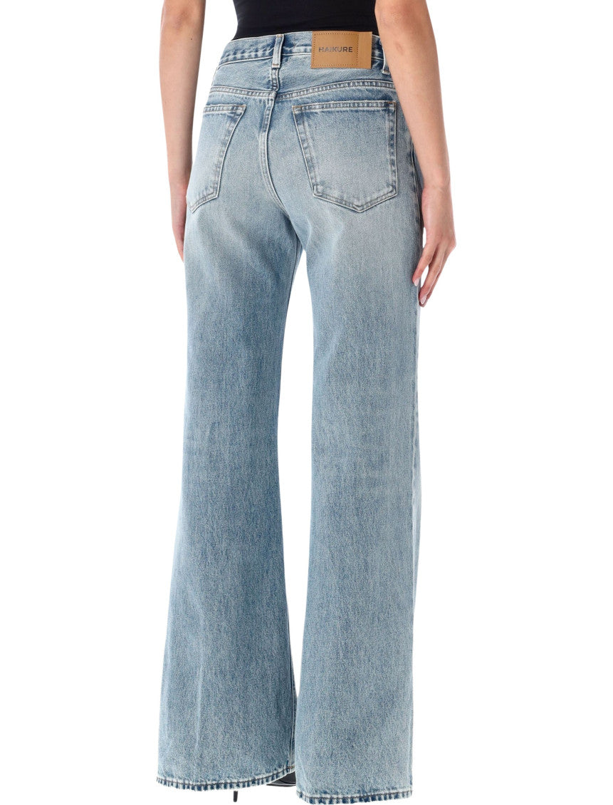 Light Blue Flared High Rise Jeans 2