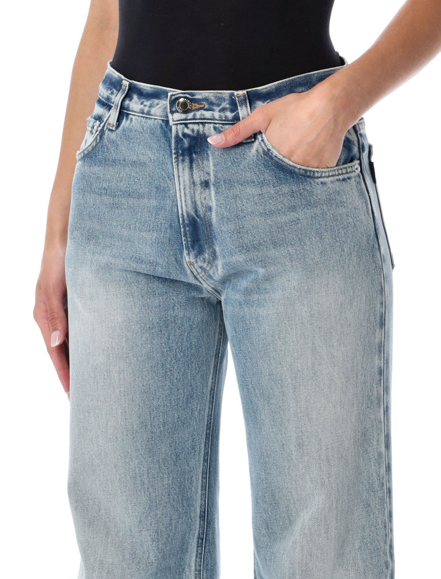 Light Blue Flared High Rise Jeans 3