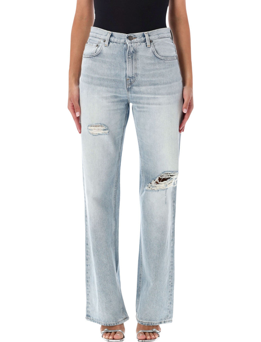Light Blue Straight High Rise Jeans 1