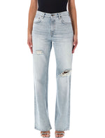 Light Blue Straight High Rise Jeans 1