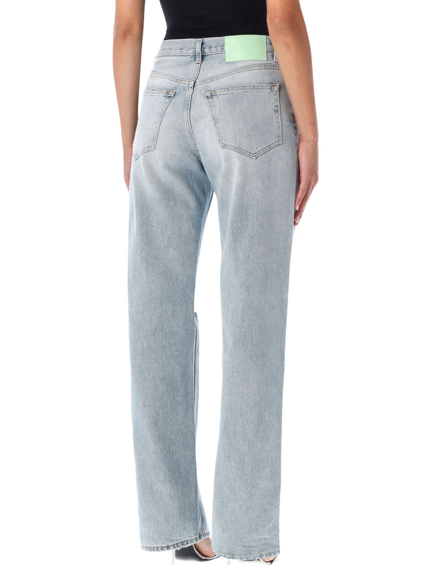 Light Blue Straight High Rise Jeans 2