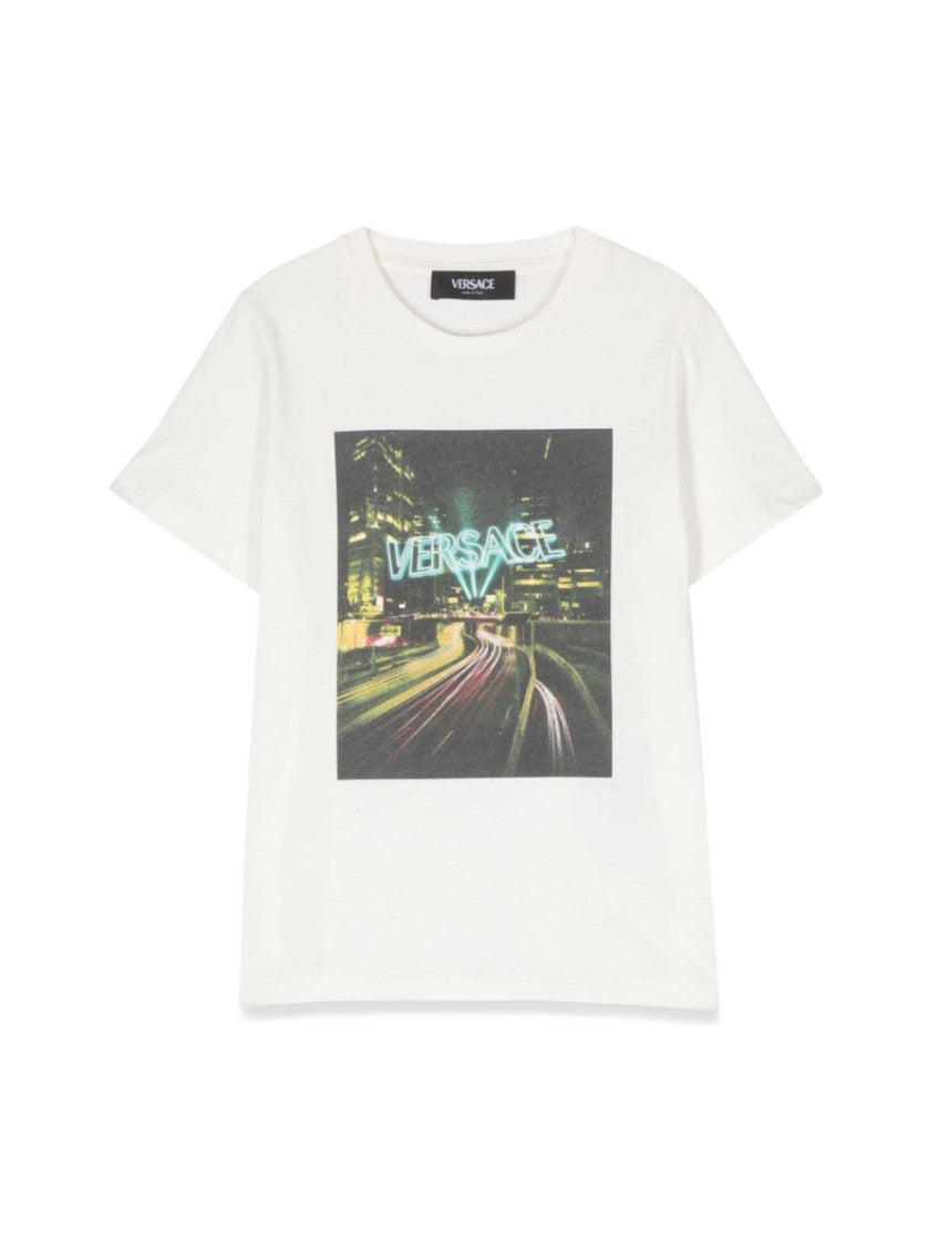 Girls White Graphic T-Shirt 1