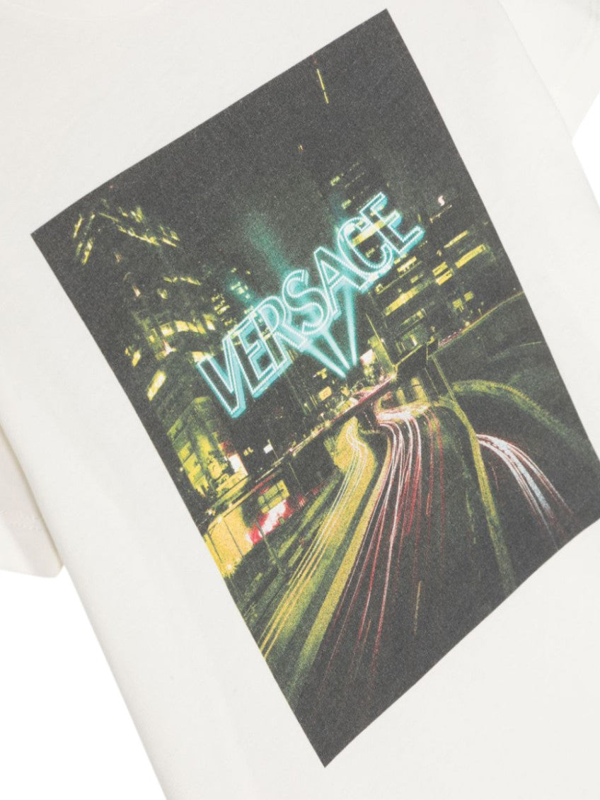 Girls White Graphic T-Shirt 2