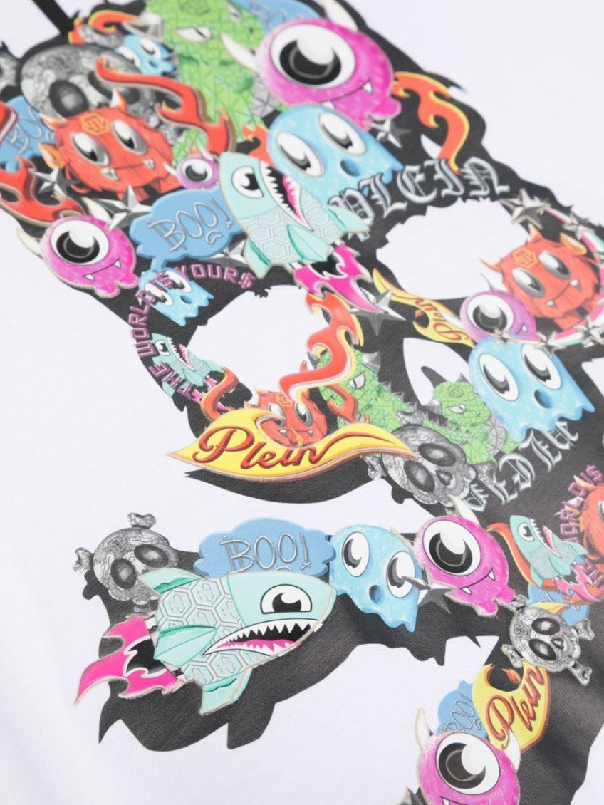 Boys White Graphic T-Shirt 3