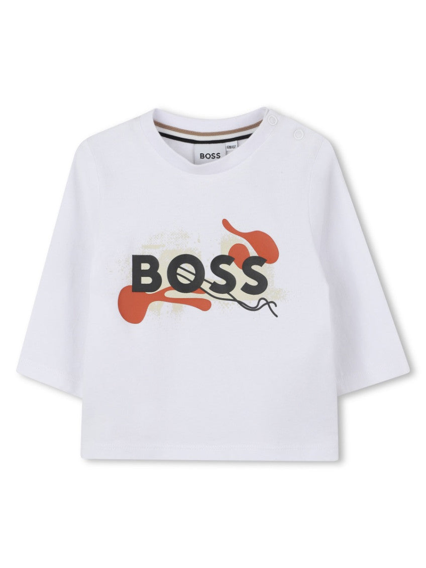 Baby Boy White Logo T-Shirt 1