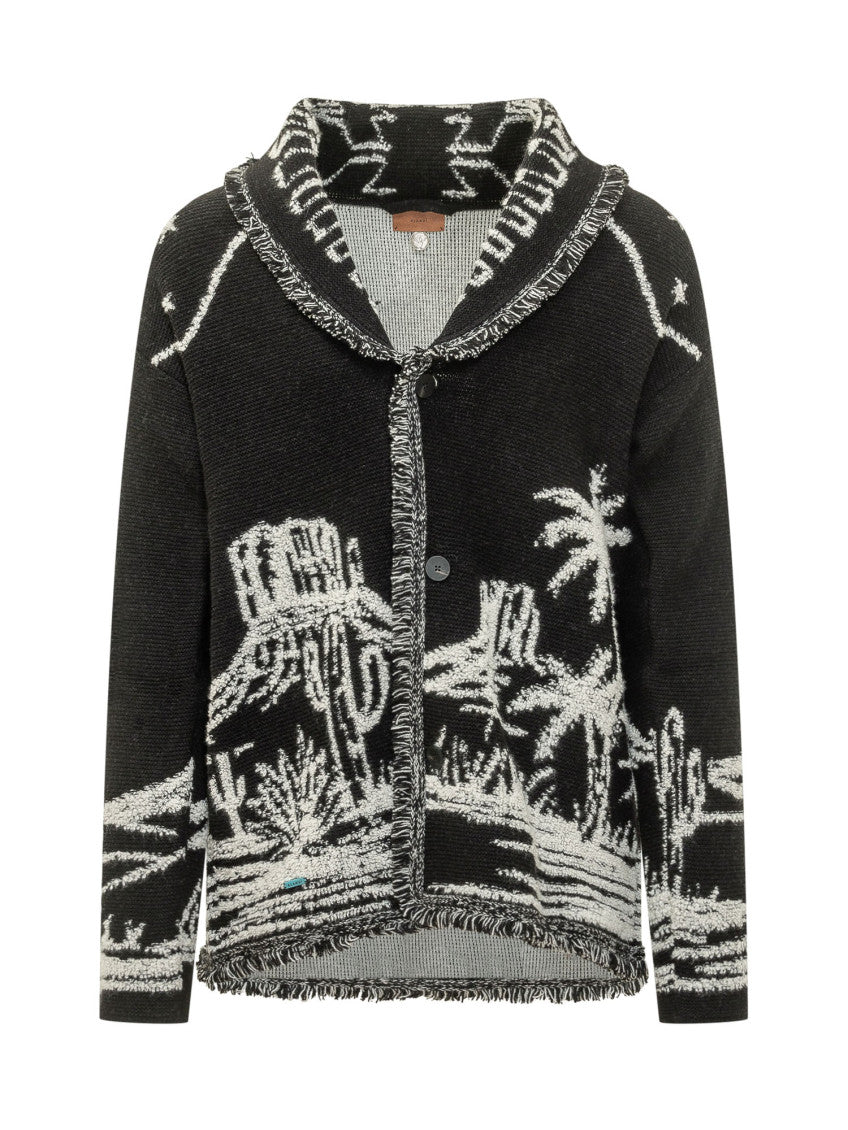 Black Jacquard Cardigan 1