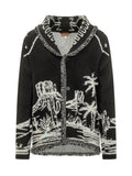 Black Jacquard Cardigan 1