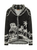 Black Jacquard Cardigan 1