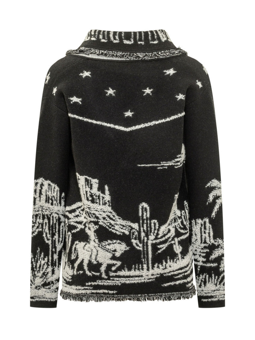 Black Jacquard Cardigan 3