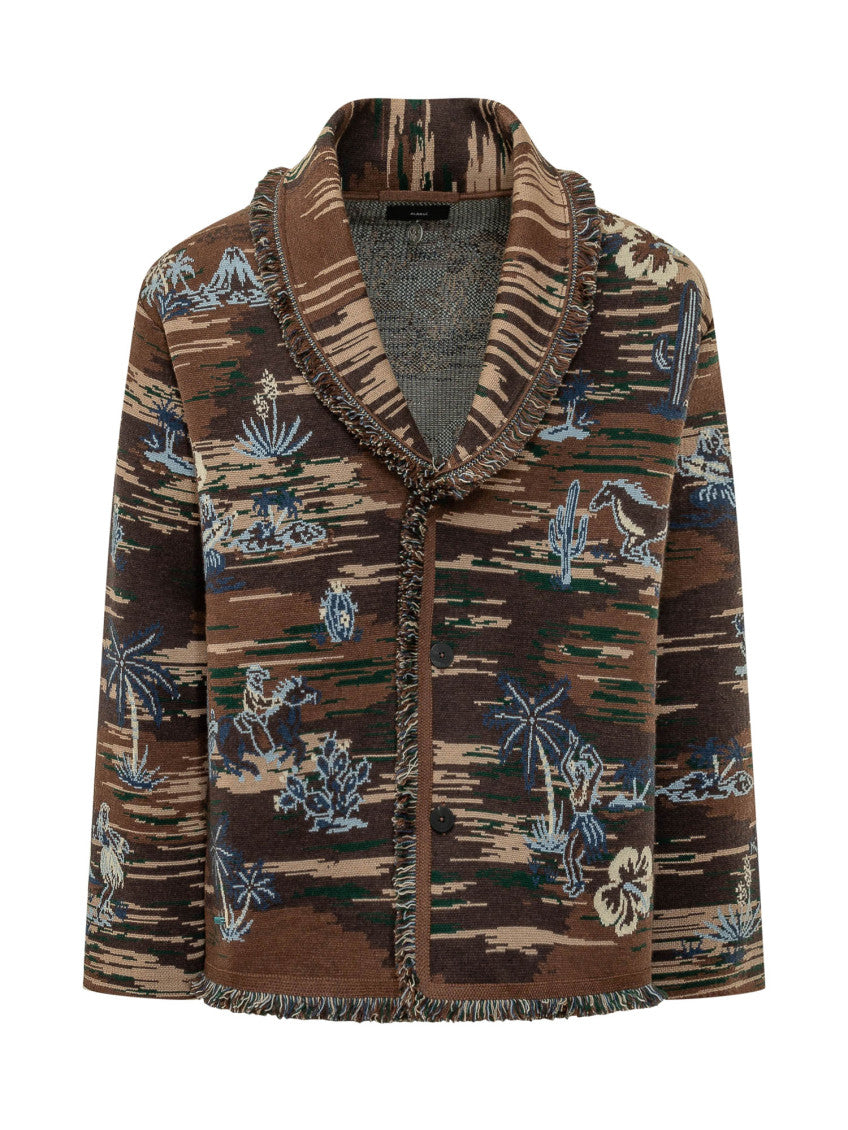 Multicolor Shawl Neck Cardigan 1
