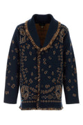 Midnight Blue Jacquard Cardigan 1