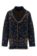 Midnight Blue Jacquard Cardigan 1