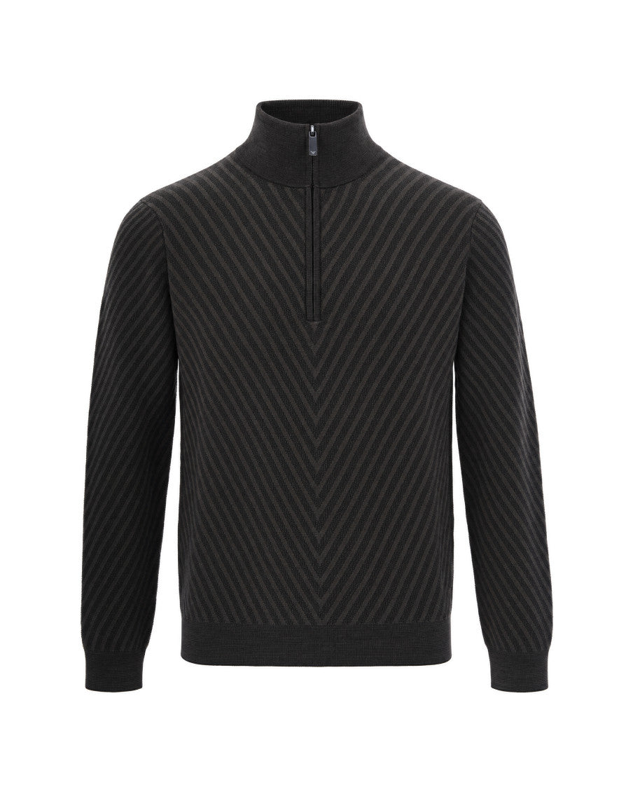 Dark Grey Half-Zip Sweater 1