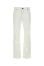 White Straight Leg Jeans 1