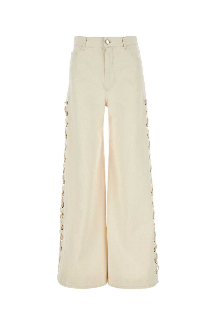 White Wide Leg Jeans 1