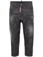 Black Low Rise Cropped Jeans 1
