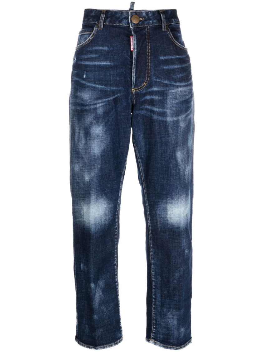 Blue Straight Leg Jeans 1