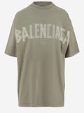 Sage Green Tape Type Cotton T-shirt 1
