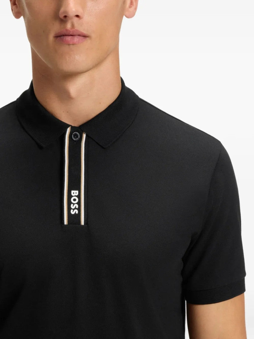 Black Logo Regular Fit Polo 3