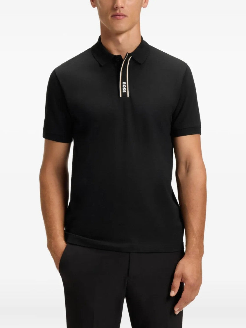 Black Logo Regular Fit Polo 4