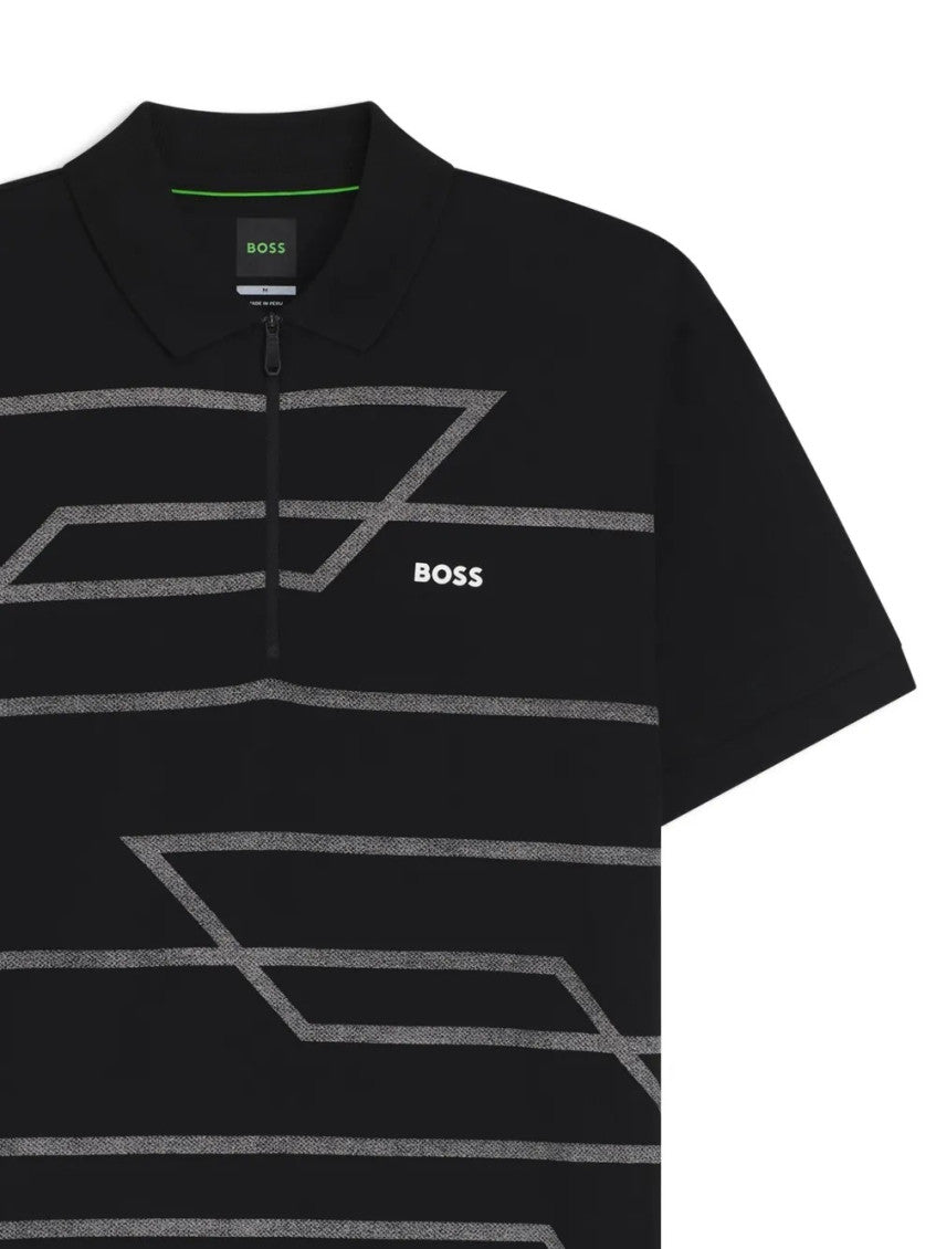 Black Logo Slim Fit Polo 3