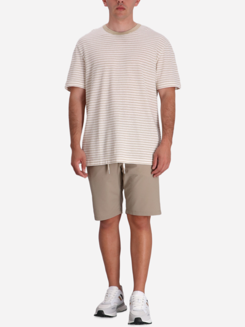 Beige Crew-neck T-shirt 3