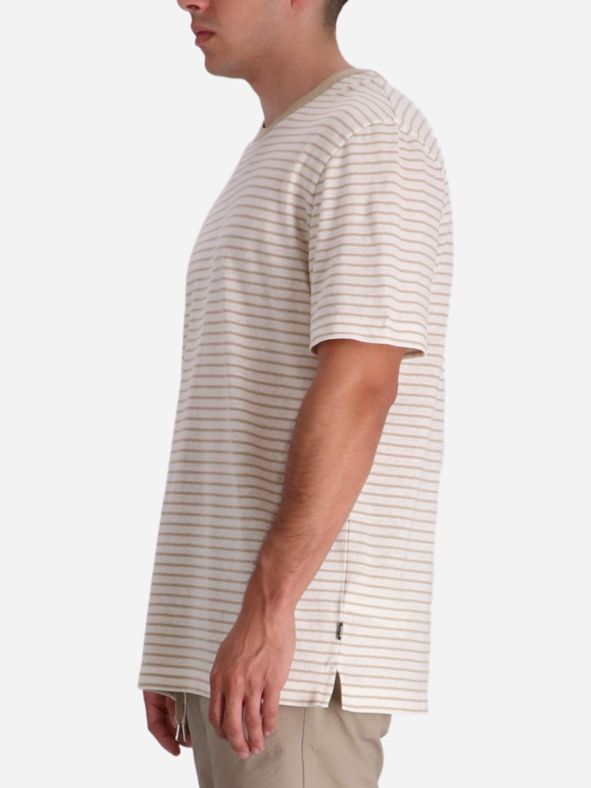 Beige Crew-neck T-shirt 4