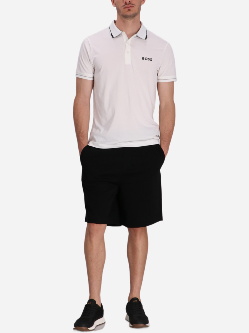 White Slim Fit Logo Polo 3