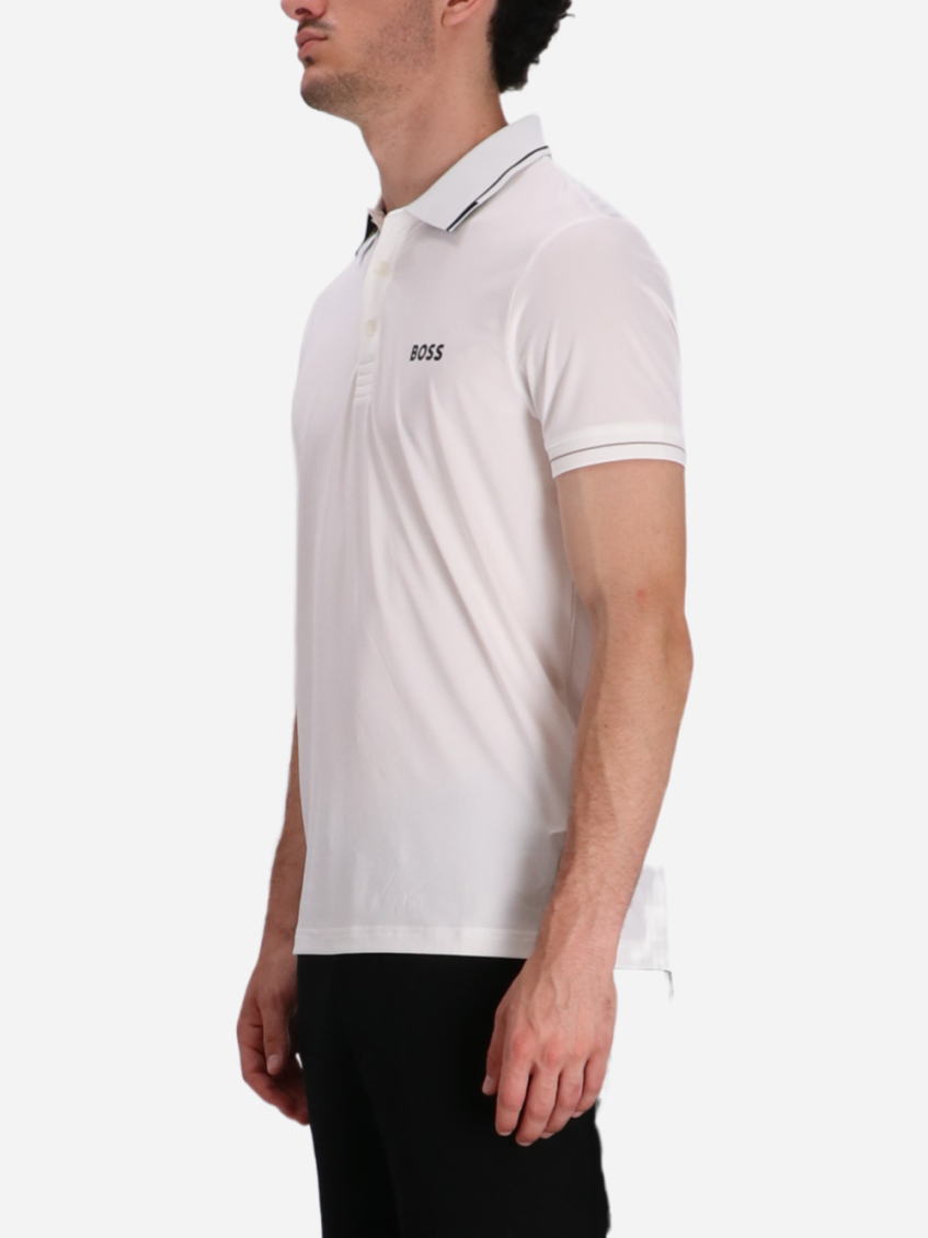 White Slim Fit Logo Polo 5