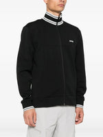 Black High neck Logo Sweatshirt 1