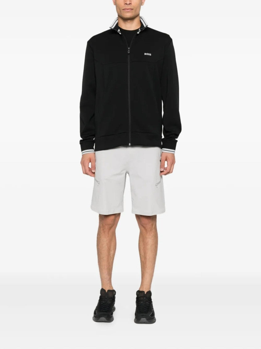Black High neck Logo Sweatshirt 4