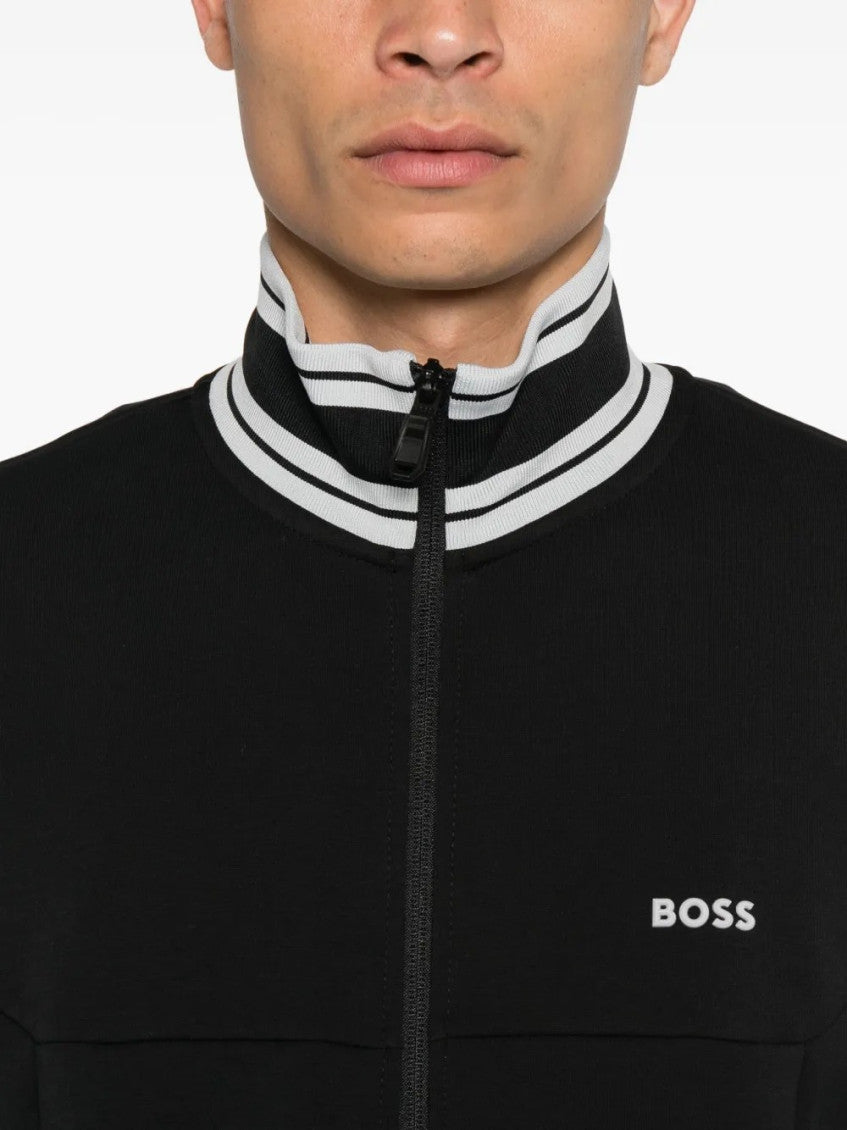 Black High neck Logo Sweatshirt 5