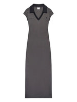 Grey Black Logo Maxi Dress 1