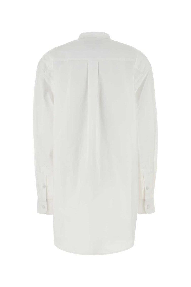 White Poplin Shirt With Details 2