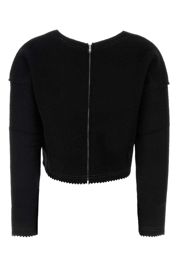 Black wool blend Crespo sweater 2