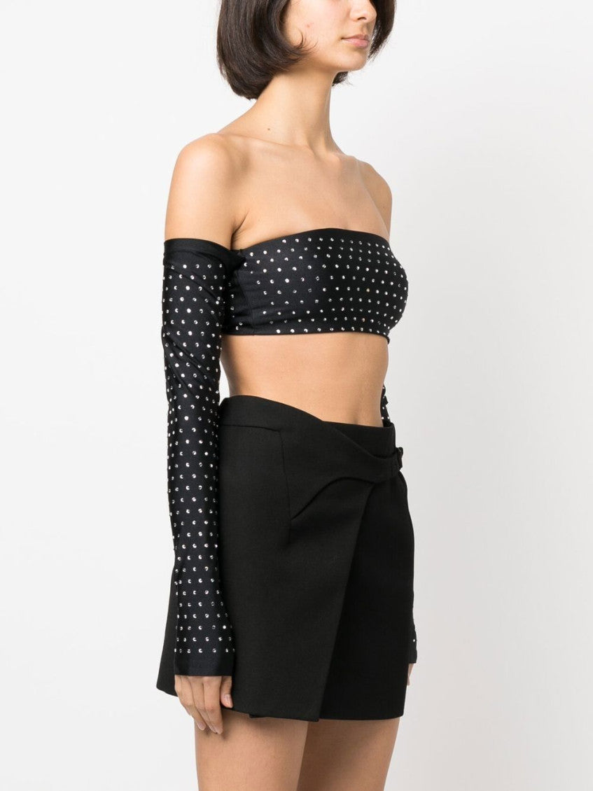 Black Crystal Crop Top 2