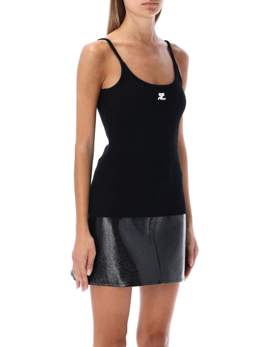 Black Knit Tank Top 2