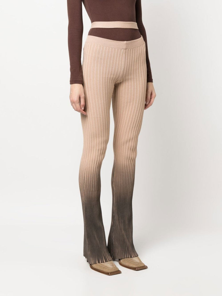 Brown Printed Cut-out Trousers 4