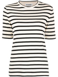 White Striped Cotton T-shirt 1
