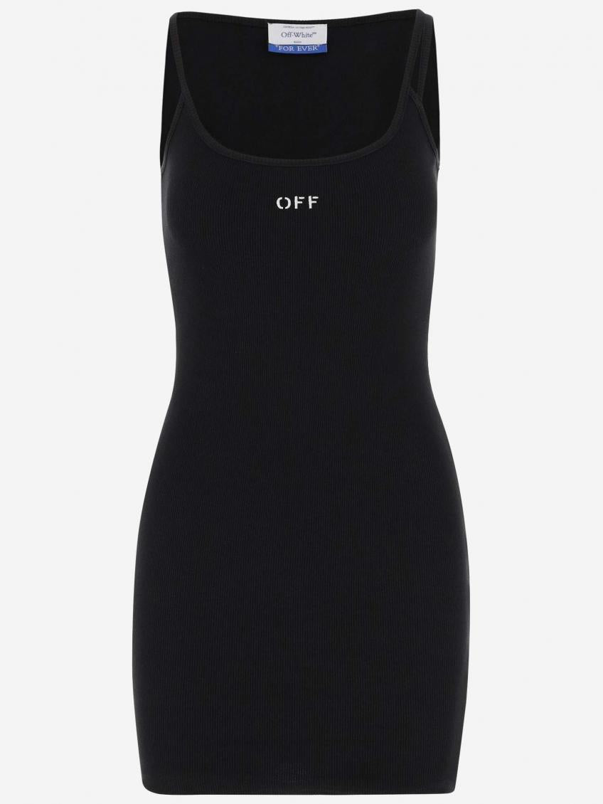 Black Logo Detail Dress 1