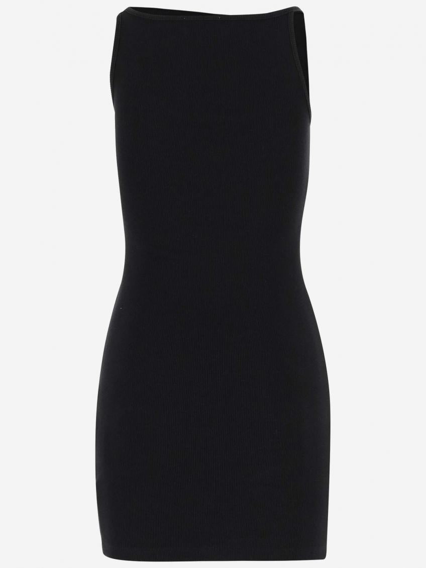 Black Logo Detail Dress 3