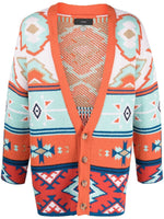 Multicolor Multicolor Desert Road Jacquard Cardigan 1