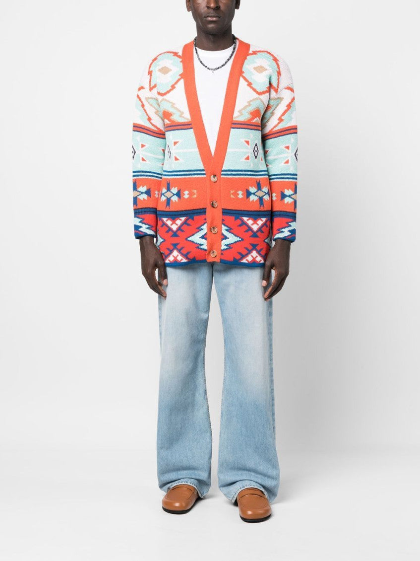 Multicolor Multicolor Desert Road Jacquard Cardigan 2