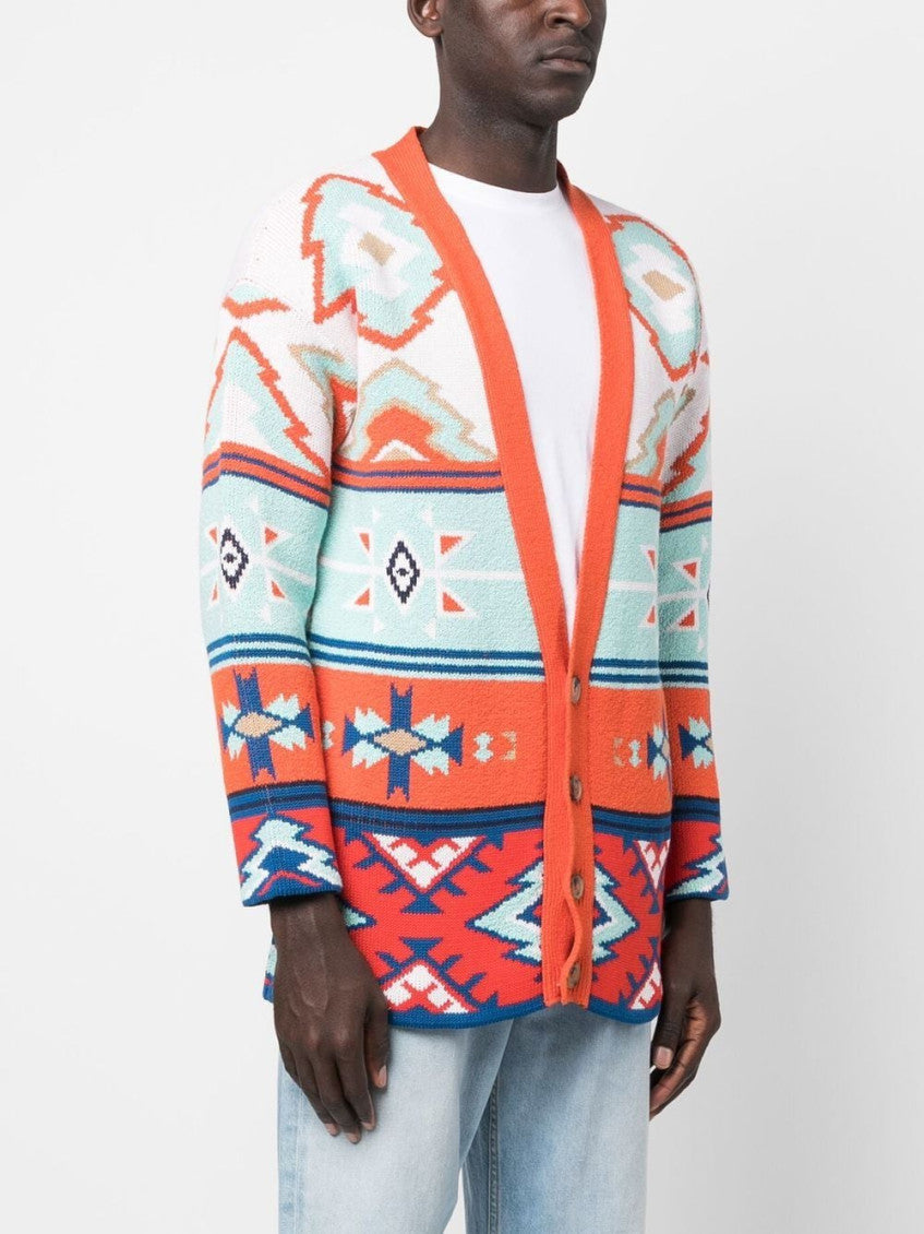 Multicolor Multicolor Desert Road Jacquard Cardigan 3