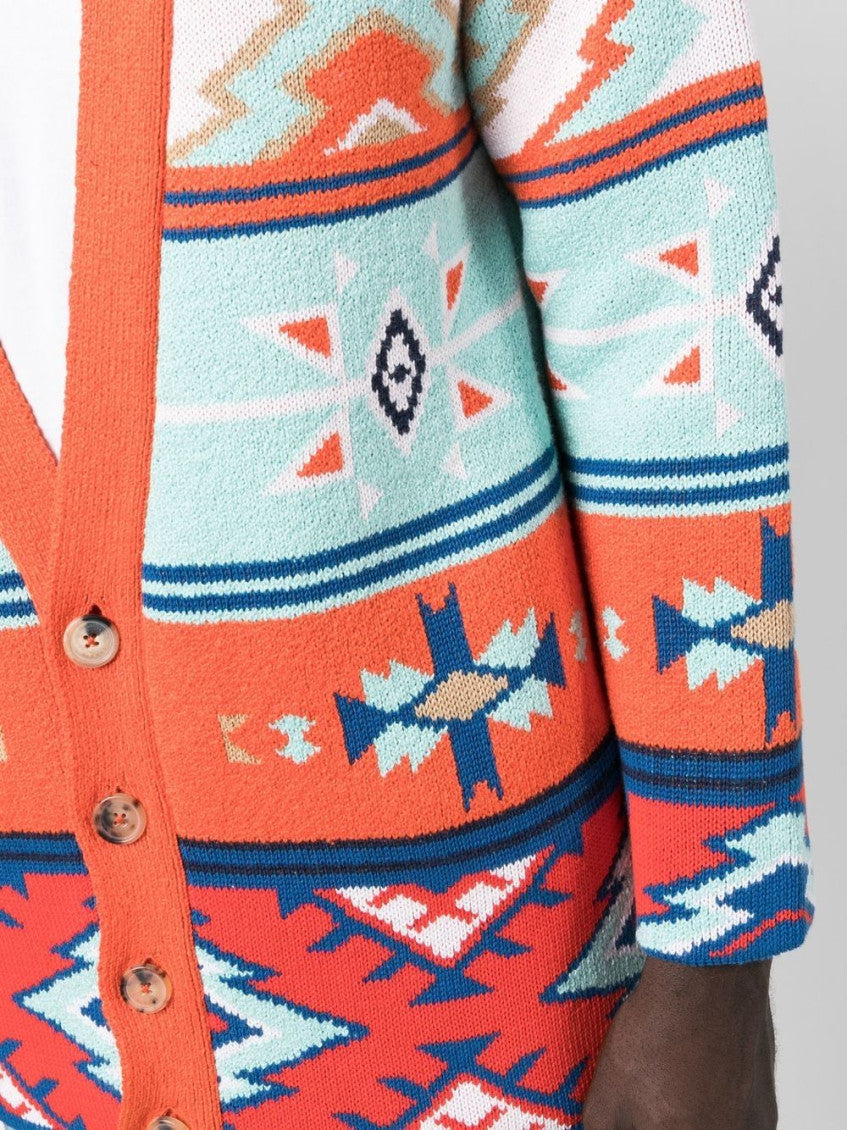 Multicolor Multicolor Desert Road Jacquard Cardigan 4
