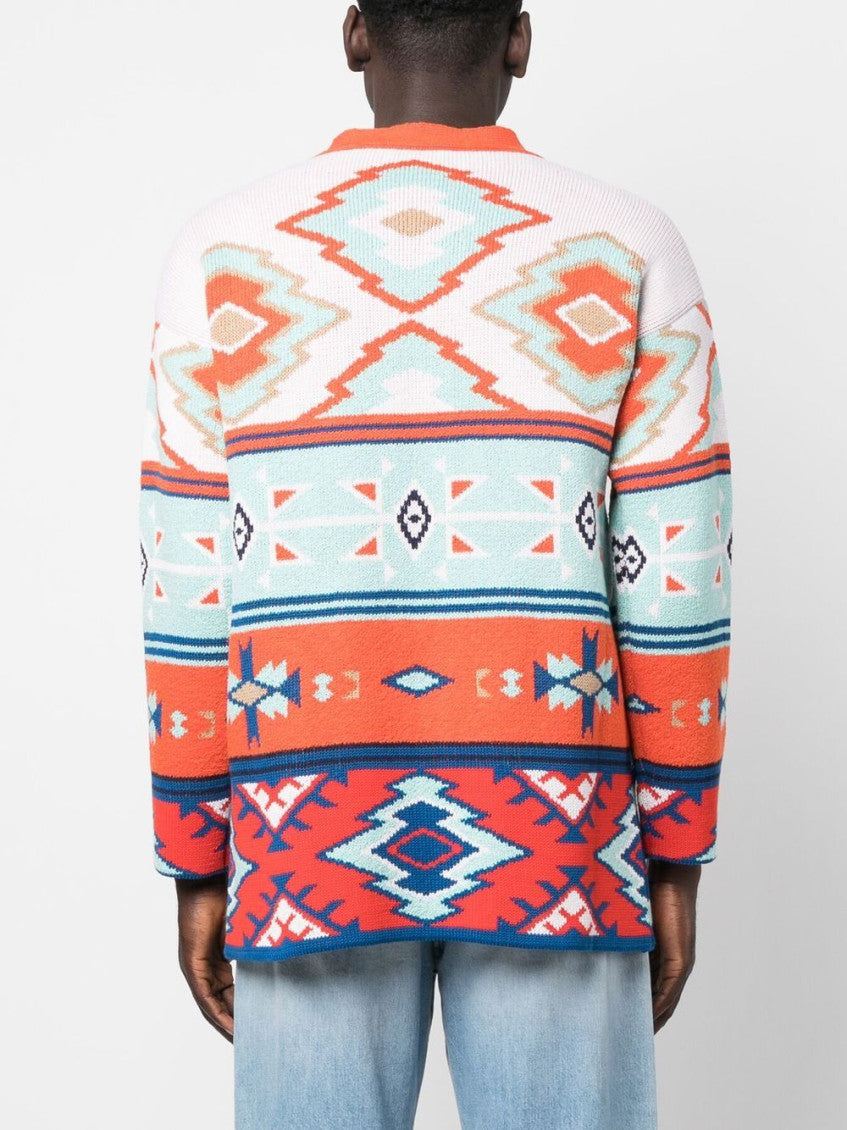 Multicolor Multicolor Desert Road Jacquard Cardigan 5