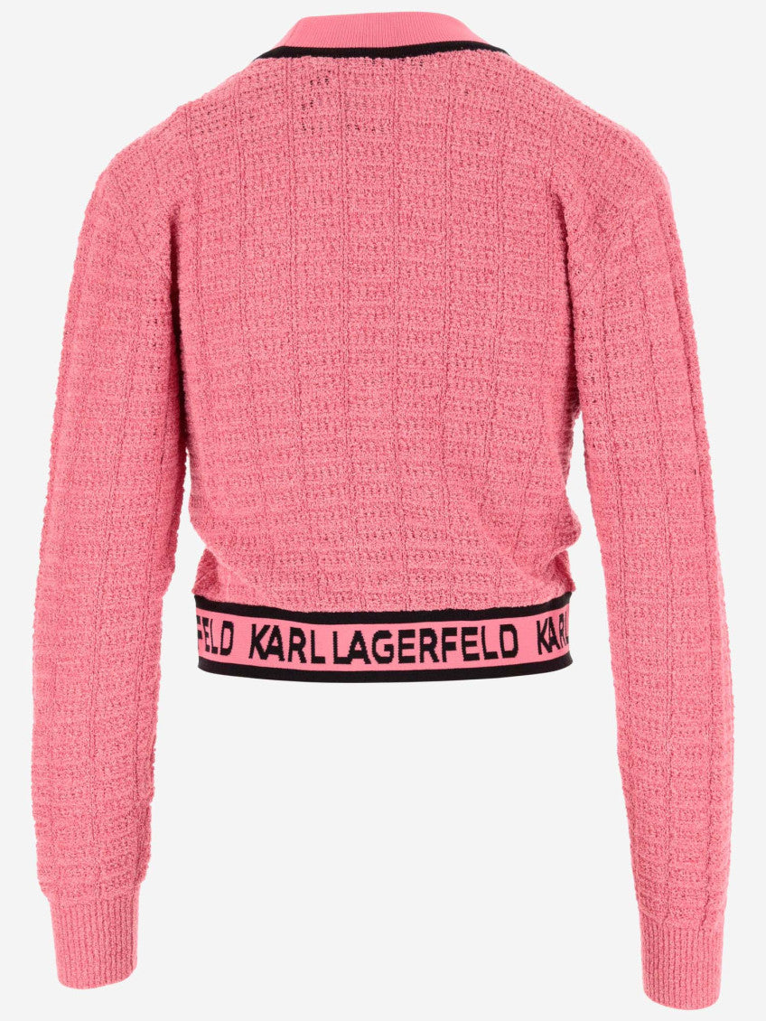 Multicolor Logo V Neck Cardigan 2